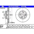 ATE 24.0123-0109.1 Bremsscheiben 2 Stück HONDA