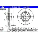 ATE 24.0124-0139.1 Bremsscheiben 2 Stück PEUGEOT
