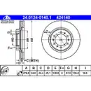 ATE 24.0124-0140.1 Bremsscheiben 2 Stück MITSUBISHI