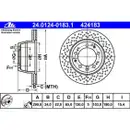 ATE 24.0124-0183.1 Bremsscheiben 2 Stück PORSCHE