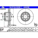 ATE 24.0124-0228.1 Bremsscheiben 2 Stück IVECO