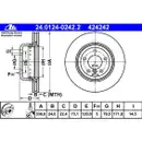 ATE 24.0124-0242.2 Bremsscheiben 2 Stück BMW