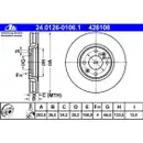 ATE 24.0126-0106.1 Bremsscheiben 2 Stück PEUGEOT