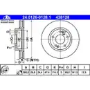 ATE 24.0126-0128.1 Bremsscheiben 2 Stück HYUNDAI