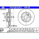 ATE 24.0126-0129.1 Bremsscheiben 2 Stück HYUNDAI
