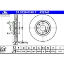 ATE 24.0126-0140.1 Bremsscheiben 2 Stück CITROËN