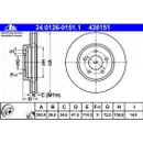 ATE 24.0126-0151.1 Bremsscheiben 2 Stück FORD