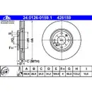 ATE 24.0126-0159.1 Bremsscheiben 2 Stück PEUGEOT