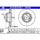 ATE 24.0128-0105.1 Bremsscheiben 2 Stück BMW