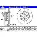 ATE 24.0128-0101.1 Bremsscheiben 2 Stück BMW