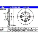 ATE 24.0128-0128.1 Bremsscheiben 2 Stück CITROËN
