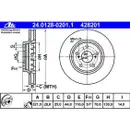 ATE 24.0128-0201.1 Bremsscheiben 2 Stück OPEL