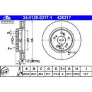 ATE 24.0128-0217.1 Bremsscheiben 2 Stück HONDA