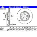 ATE 24.0128-0234.1 Bremsscheiben 2 Stück HYUNDAI