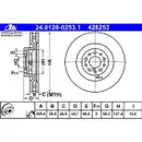ATE 24.0128-0253.1 Bremsscheiben 2 Stück OPEL