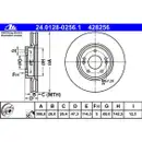 ATE 24.0128-0256.1 Bremsscheiben 2 Stück HYUNDAI