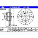 ATE 24.0132-0100.1 Bremsscheiben 2 Stück MERCEDES-BENZ