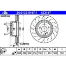 ATE 24.0132-0147.1 Bremsscheiben 2 Stück MERCEDES-BENZ