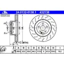 ATE 24.0132-0138.1 Bremsscheiben 2 Stück MERCEDES-BENZ
