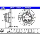 ATE 24.0134-0101.1 Bremsscheiben 2 Stück PORSCHE