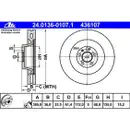 ATE 24.0136-0107.1 Bremsscheiben 2 Stück AUDI