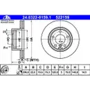 ATE 24.0322-0159.1 Power Disc Bremsscheiben 2 Stück BMW