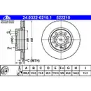 ATE 24.0322-0210.1 Power Disc Bremsscheiben 2 Stück VW