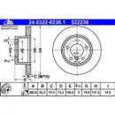 ATE 24.0322-0238.1 Power Disc Bremsscheiben 2 Stück BMW