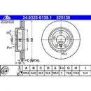 ATE 24.0325-0138.1 Power Disc Bremsscheiben 2 Stück BMW