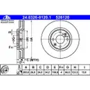 ATE 24.0326-0120.1 Power Disc Bremsscheiben 2 Stück PEUGEOT