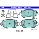 ATE Bremsenset Scheiben Ø264 voll Beläge Ceramic hinten 5 Loch Felge Opel Astra