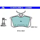 ATE Bremsenset Bremsscheiben Ø245 voll Beläge Ceramic hinten Audi A4 Seat Exeo