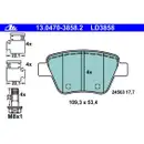 ATE Bremsenset Scheiben 272 mm voll Ceramic Bremsbeläge hinten Touran 1T A3 8P