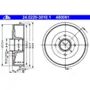ATE 24.0220-3010.1 Bremstrommeln 2 Stück RENAULT