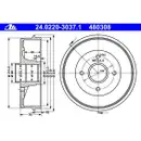 ATE 24.0220-3037.1 Bremstrommeln 2 Stück RENAULT