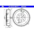 ATE 24.0222-8037.1 Bremstrommeln 2 Stück FIAT