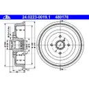 ATE 24.0223-0019.1 Bremstrommeln 2 Stück VW