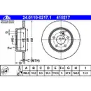 ATE 24.0110-0217.1 Bremsscheiben 2 Stück MERCEDES-BENZ