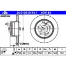 ATE Set Scheiben Ø288 vorn Ø278 hinten belüftet Beläge WK Mercedes C-Klasse