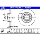ATE Bremsenset Bremsscheiben Ø245 voll 5-Loch Bremsbeläge hinten Seat Exeo