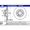 ATE 24.0120-0123.1 Bremsscheiben 2 Stück SEAT