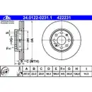 ATE Bremsenset Bremsscheiben 257 mm belüftet Bremsbeläge vorn Corsa D
