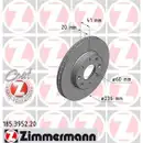 ZIMMERMANN 185.3952.20 Bremsscheiben 2 Stück CHEVROLET