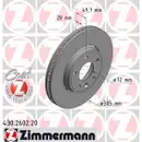 ZIMMERMANN 430.2602.20 Bremsscheiben 2 Stück OPEL