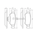 BOSCH 0 986 492 020 Bremsbelagsatz, Scheibenbremse