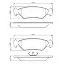 BOSCH 0 986 492 020 Bremsbelagsatz, Scheibenbremse