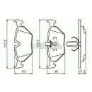 BOSCH 0 986 494 009 Bremsbelagsatz, Scheibenbremse