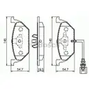 BOSCH 0 986 494 019 Bremsbelagsatz, Scheibenbremse