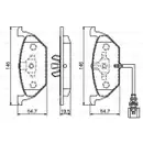 BOSCH 0 986 494 019 Bremsbelagsatz, Scheibenbremse
