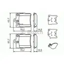 BOSCH 0 986 494 022 Bremsbelagsatz, Scheibenbremse